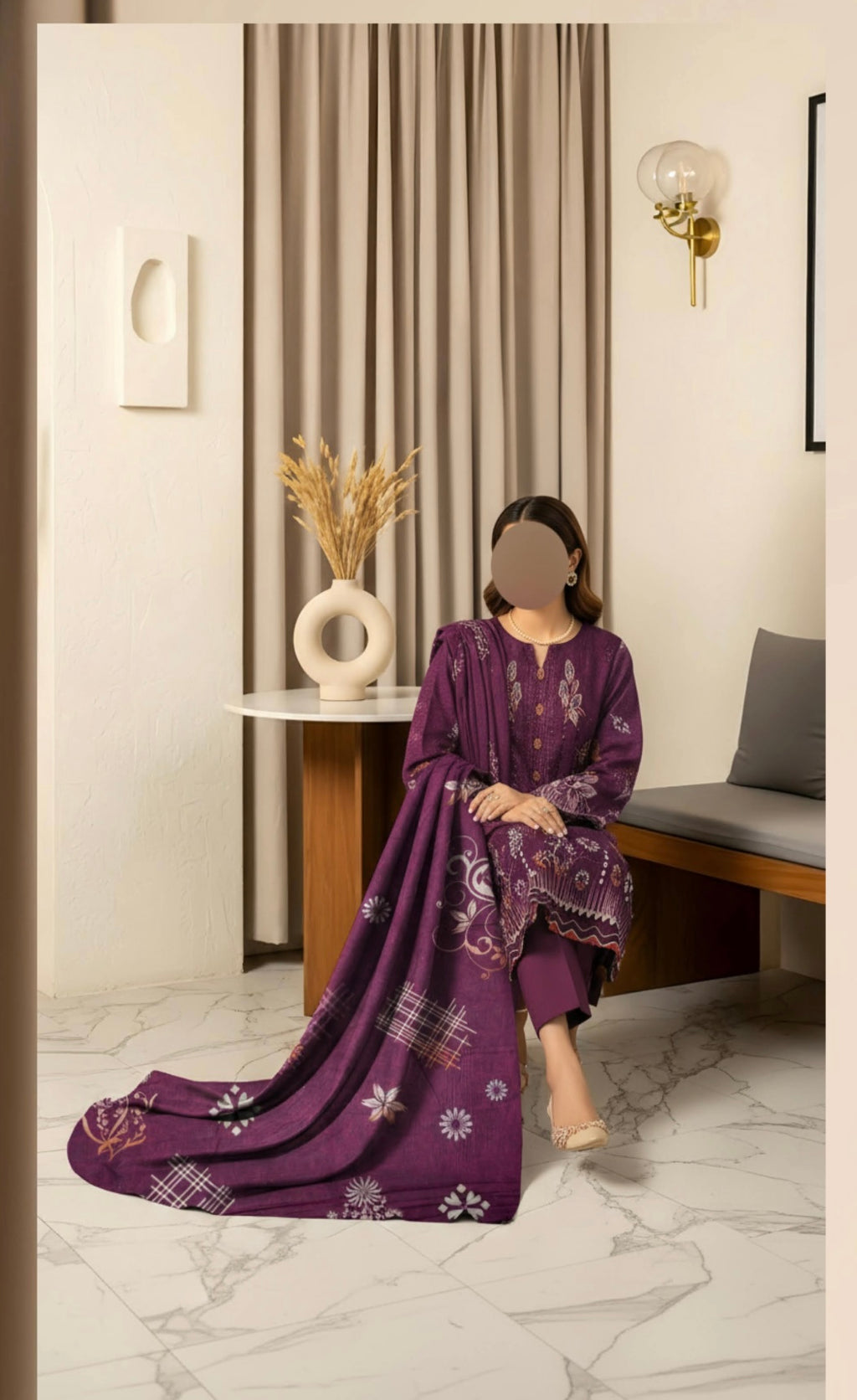 Khaddar-Maham By AAA Vol-1538-UNSTITCHED