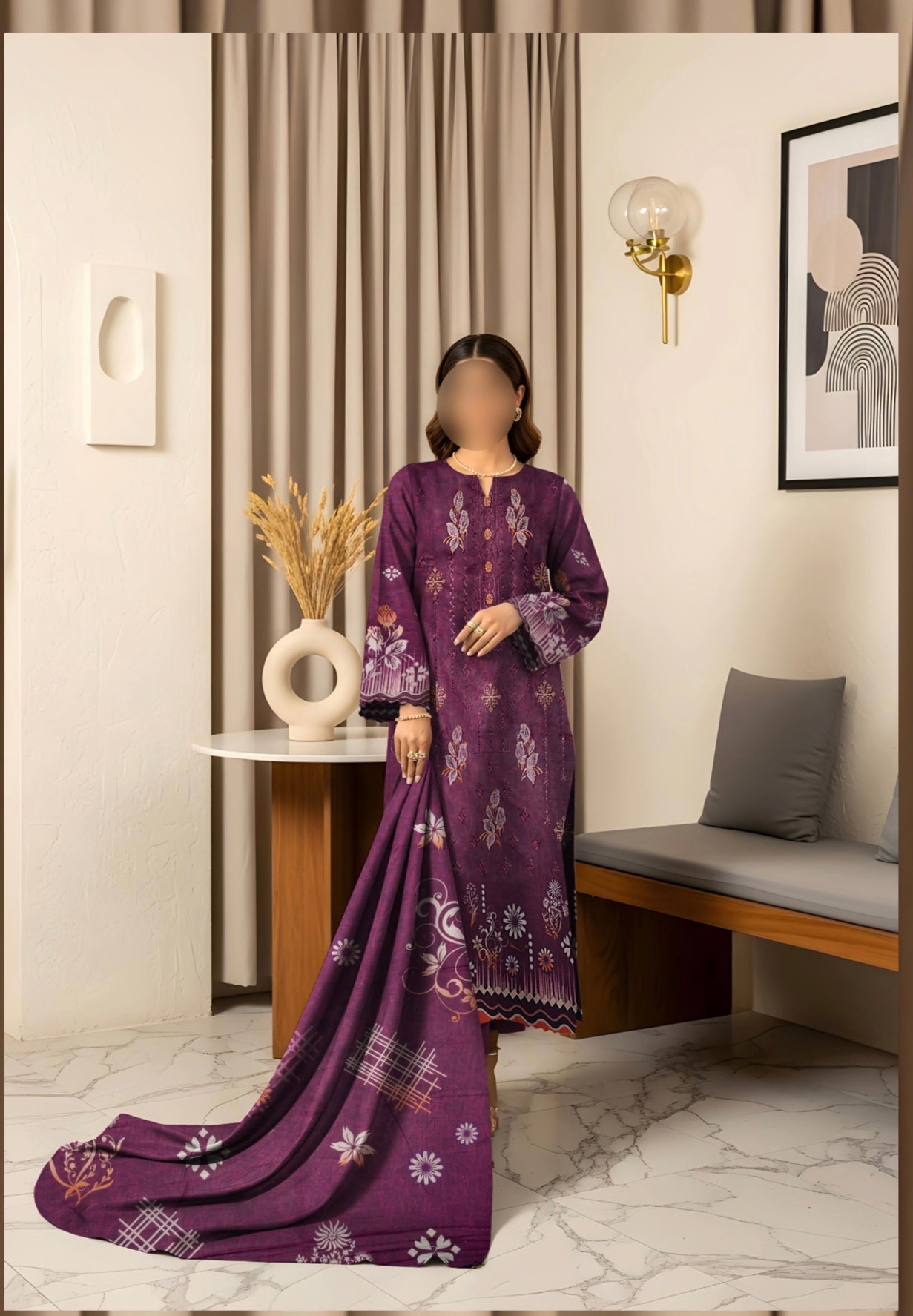 Khaddar-Maham By AAA Vol-1538-UNSTITCHED