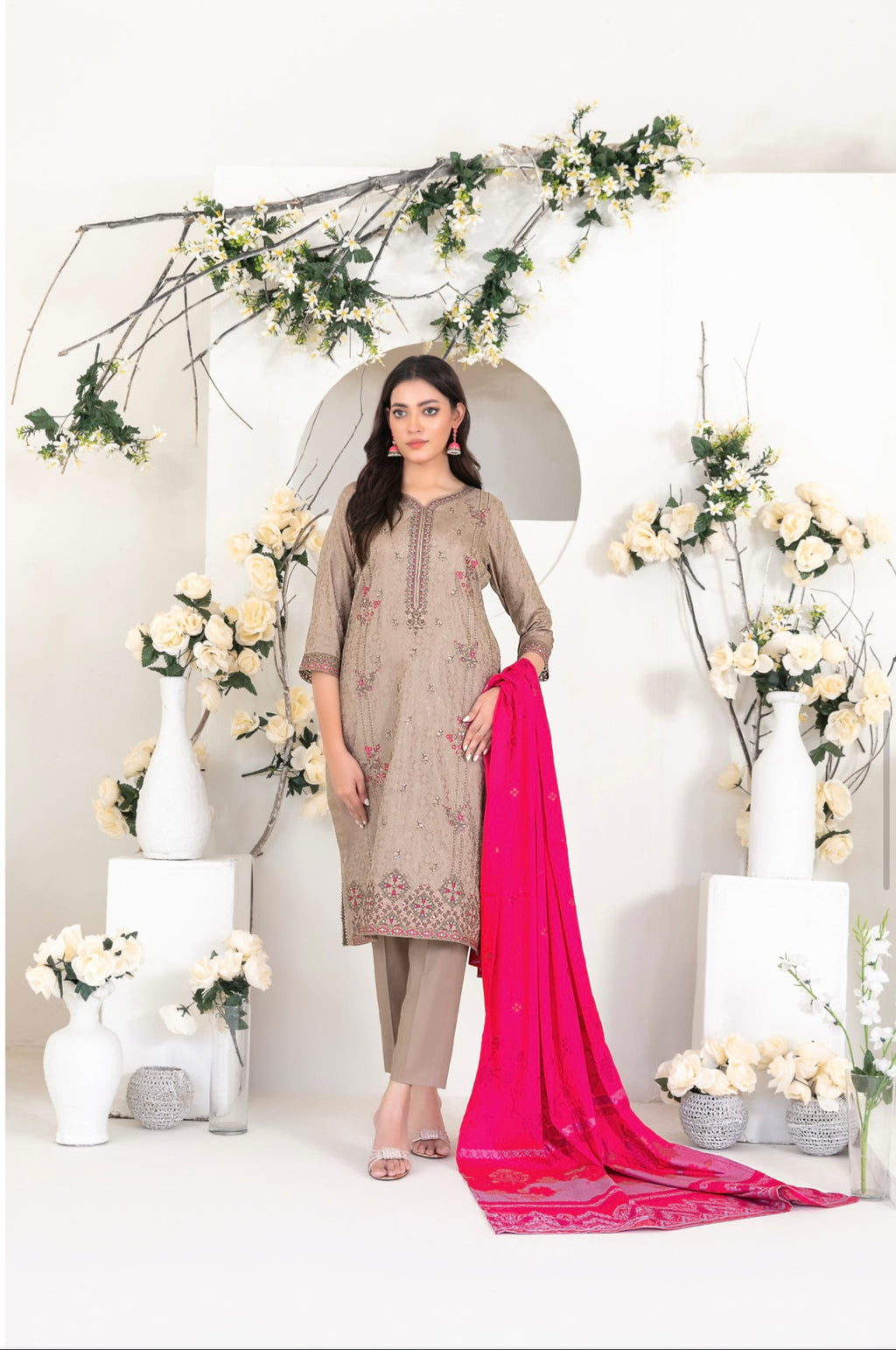 Yumna Viscose jacquard-UNSTITCHED