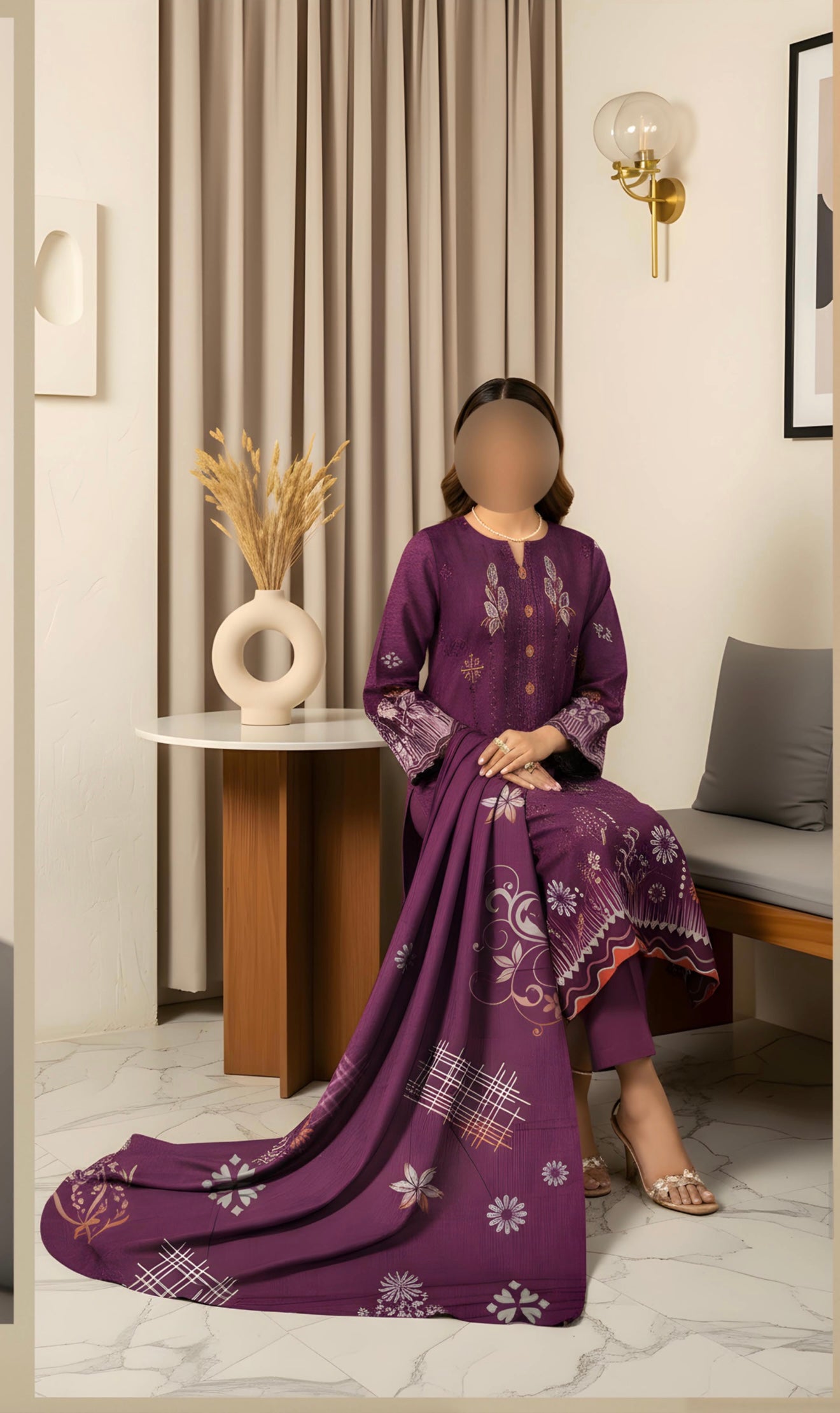 Khaddar-Maham By AAA Vol-1538-UNSTITCHED