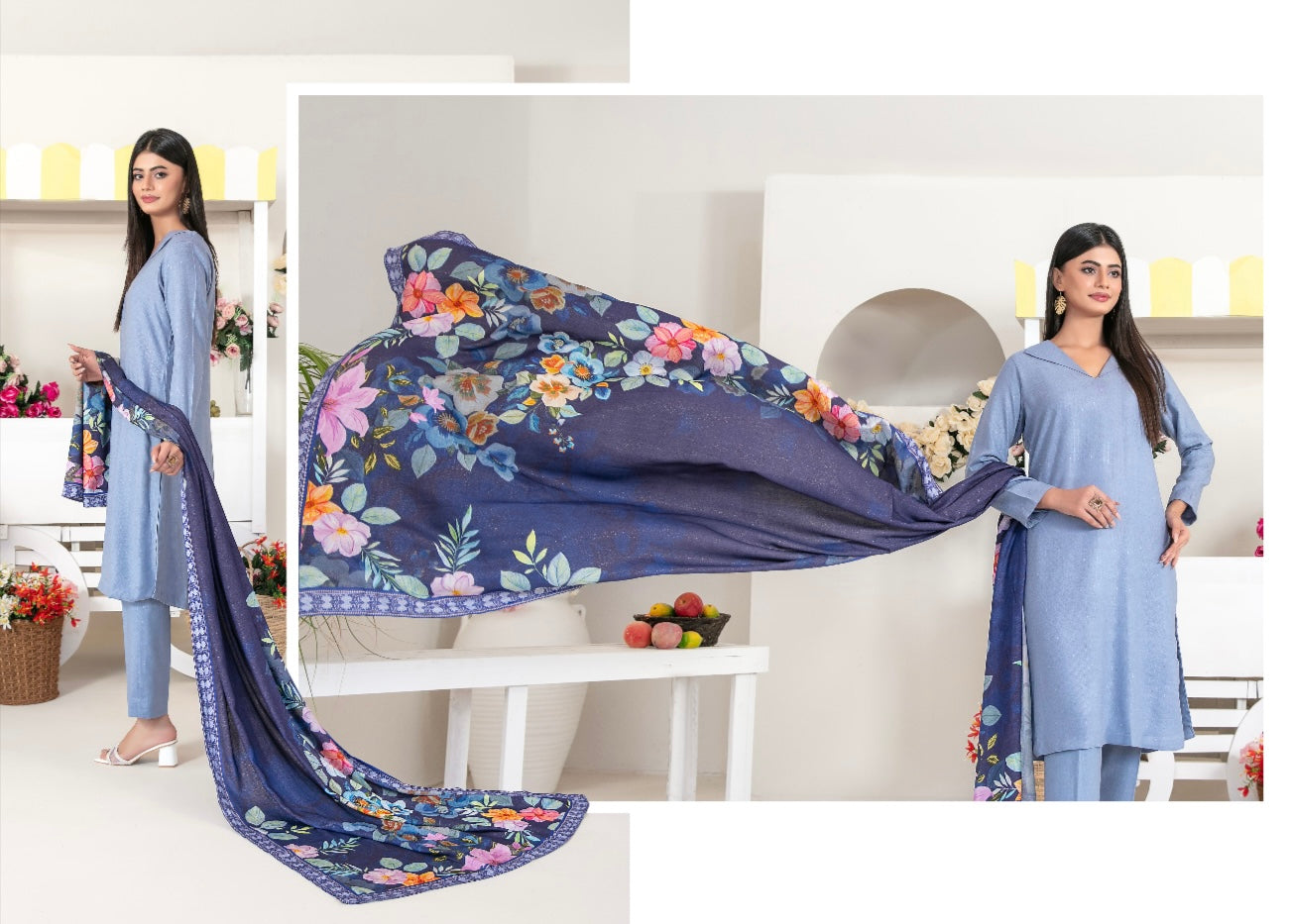 Fancy Leather Peach By Laila-UNSTITCHED