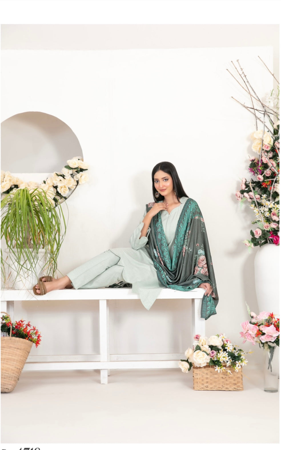 Fancy Leather Peach By Laila-UNSTITCHED