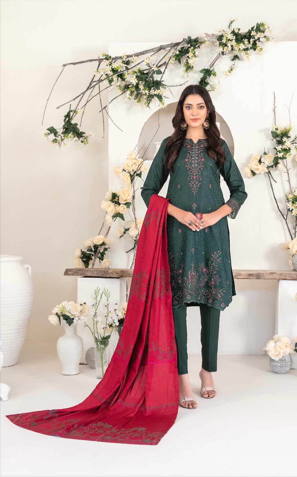 Yumna Viscose jacquard-UNSTITCHED