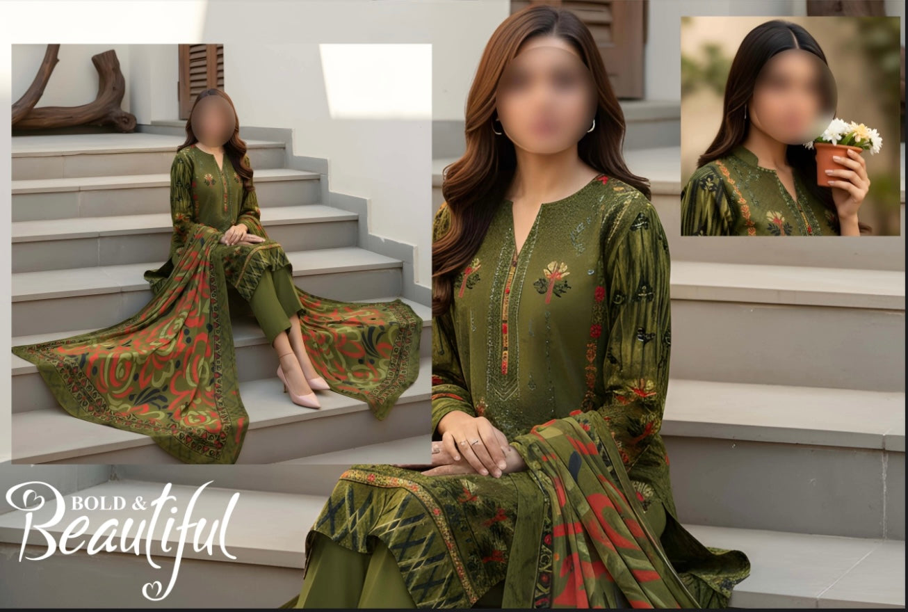 Khaddar-Maham By AAA Vol-1538-UNSTITCHED