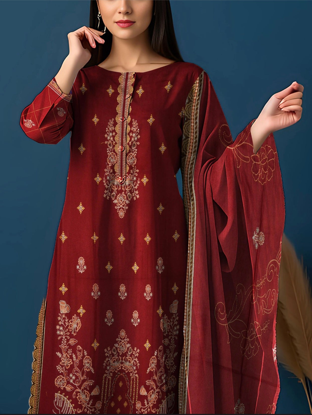 Dhanak Libas By AAA Vol-1601-UNSTITCHED