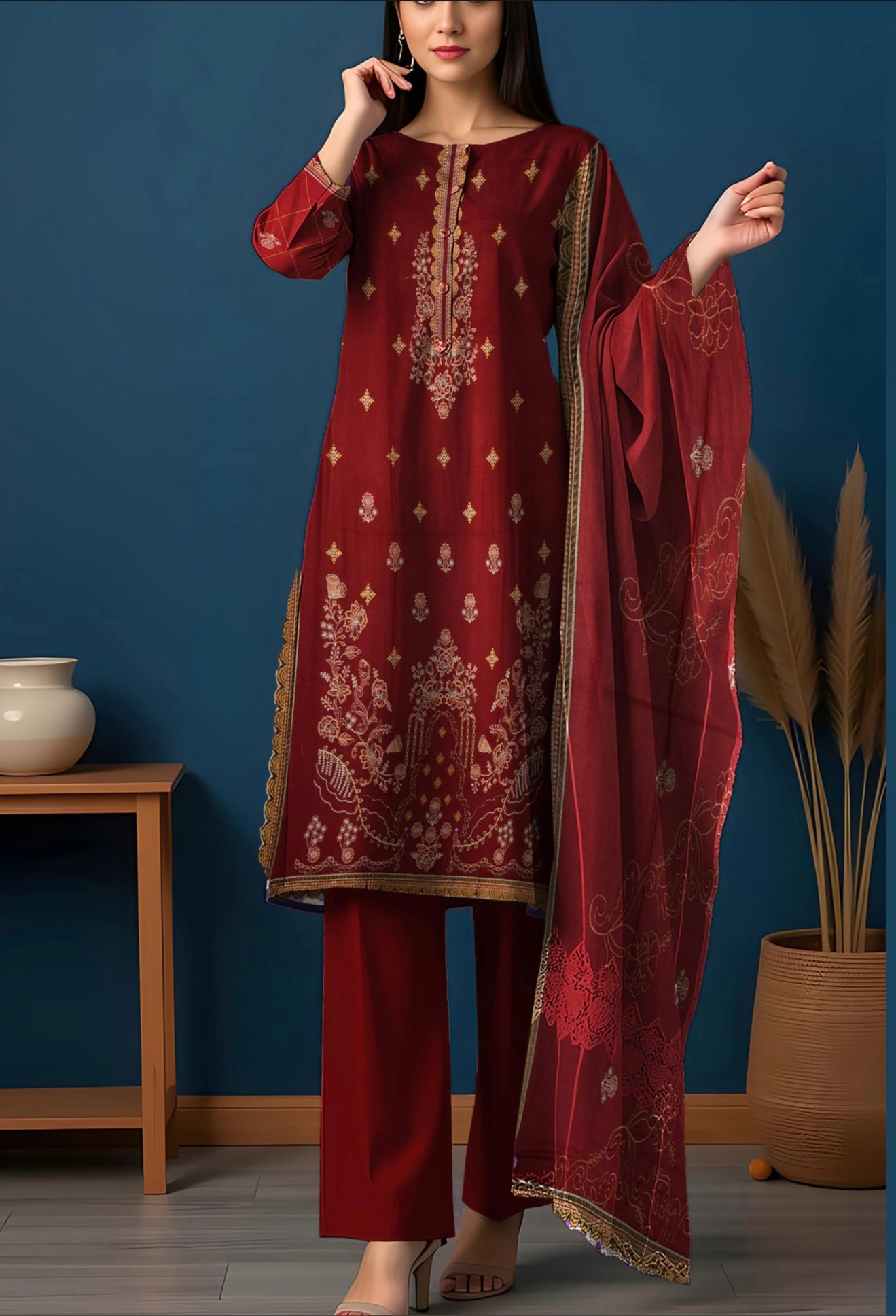 Dhanak Libas By AAA Vol-1601-UNSTITCHED